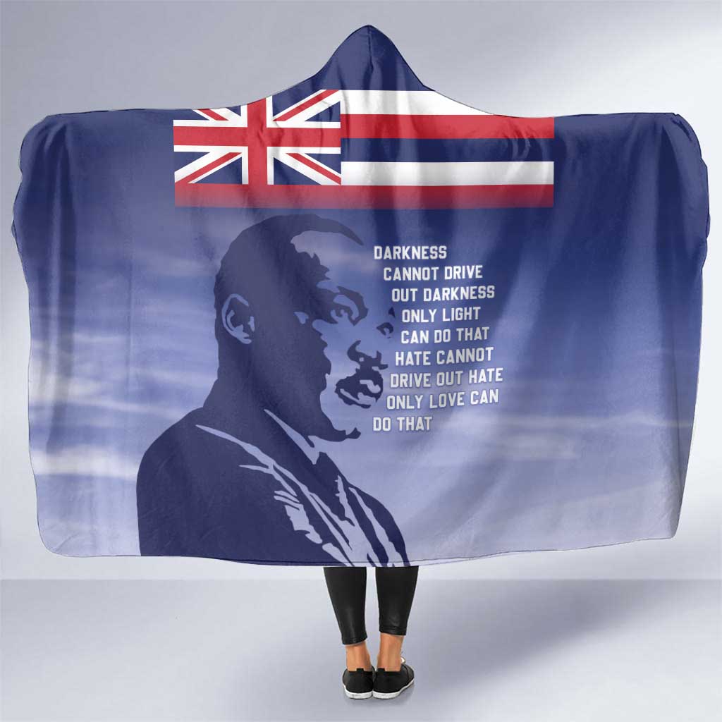 Hawaii MLK Day Hooded Blanket