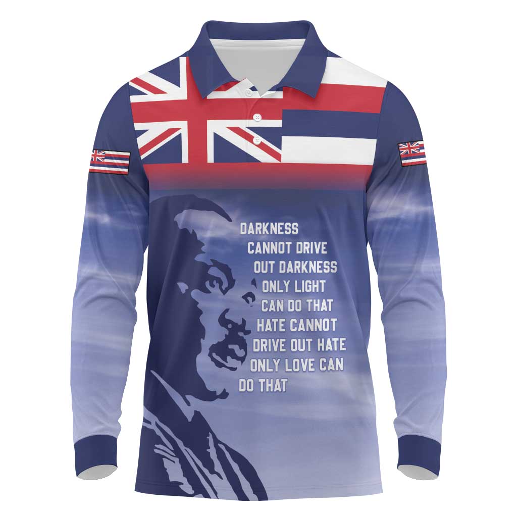 Hawaii MLK Day Long Sleeve Polo Shirt