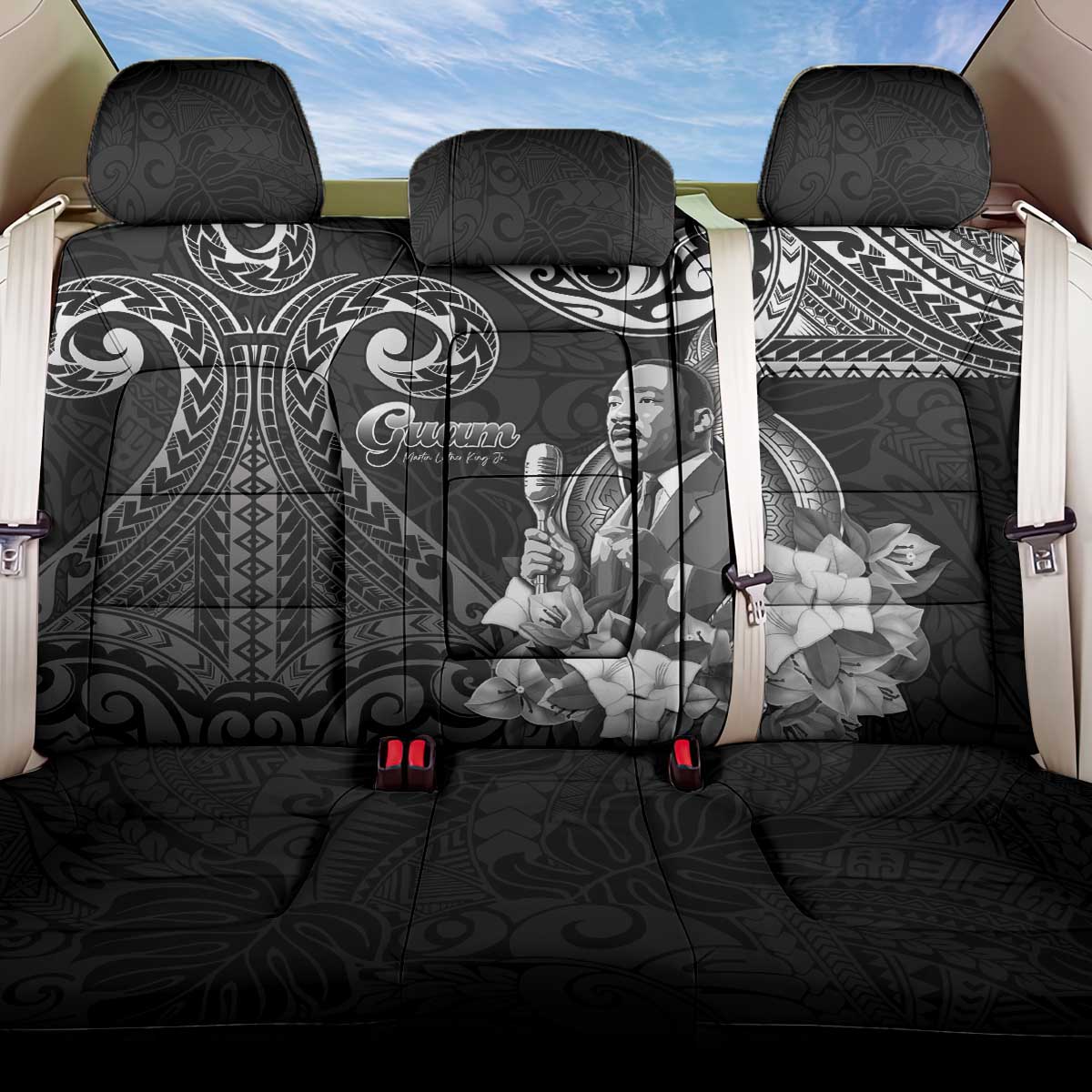 Guam MLK Day Back Car Seat Cover The Legacy Of MLK