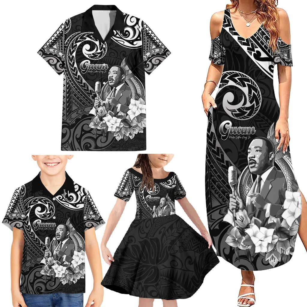 Guam MLK Day Family Matching Summer Maxi Dress and Hawaiian Shirt The Legacy Of MLK