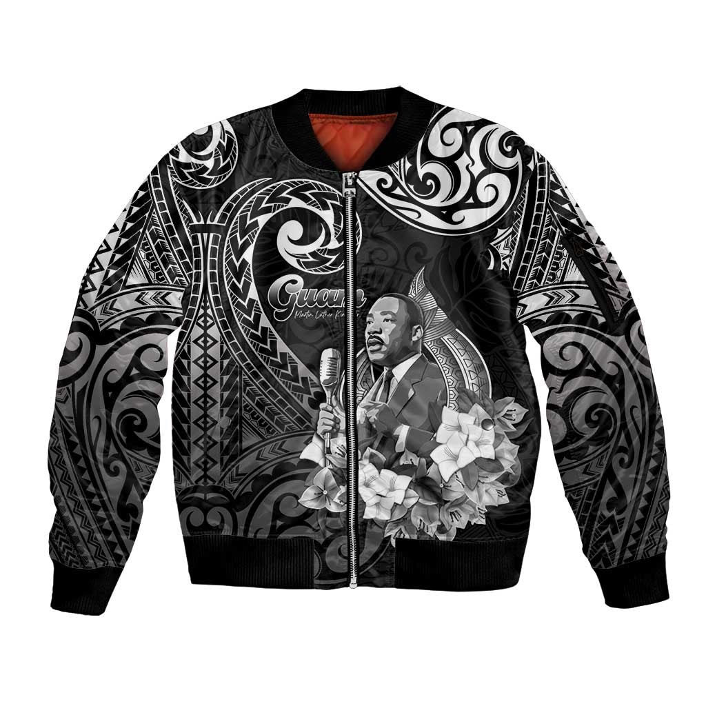 Guam MLK Day Sleeve Zip Bomber Jacket The Legacy Of MLK