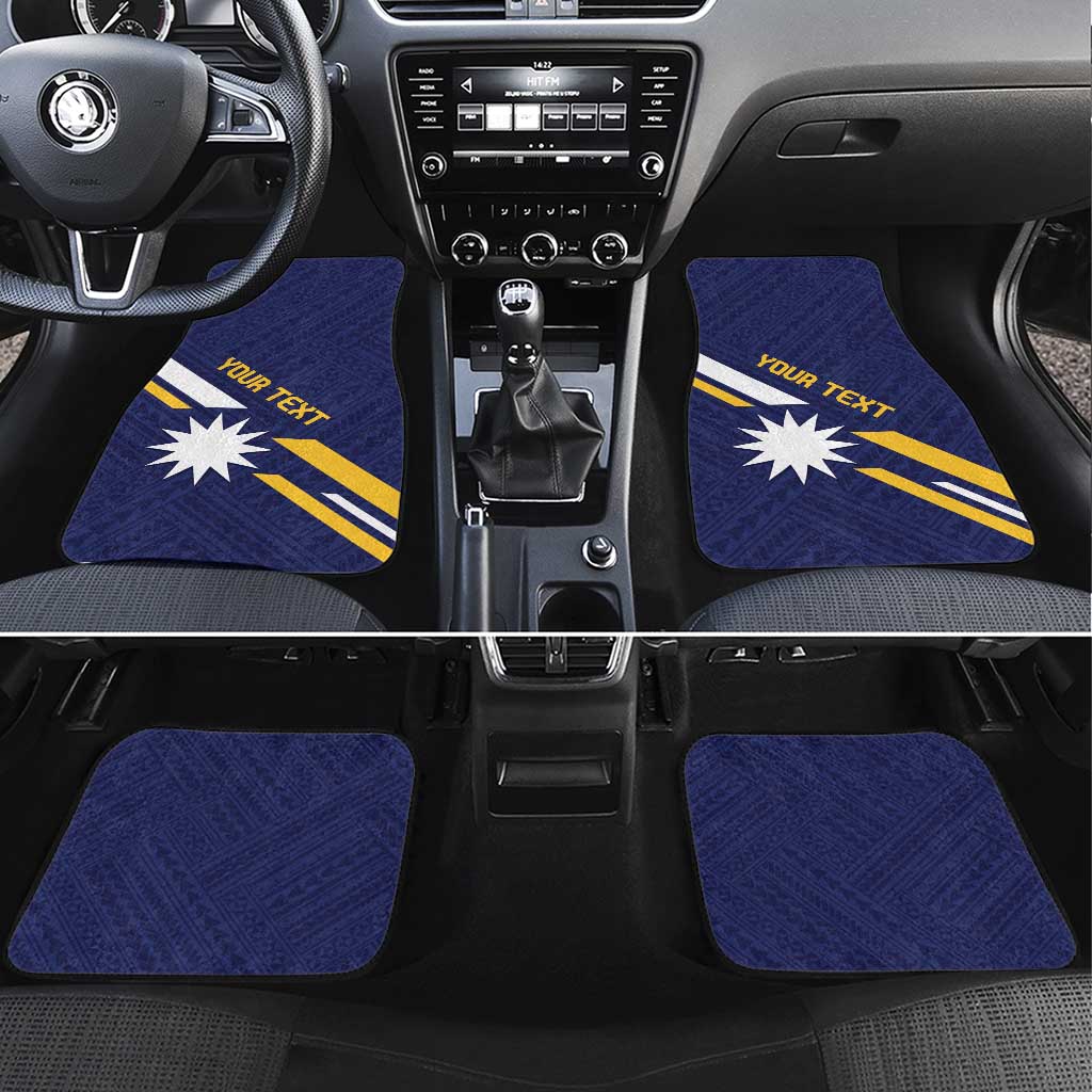 Happy Nauru Independence Day Car Mats Polynesian Pattern