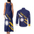 Personalised Happy Nauru Independence Day Couples Matching Tank Maxi Dress and Long Sleeve Button Shirt Polynesian Pattern