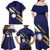 Personalised Happy Nauru Independence Day Family Matching Off Shoulder Maxi Dress and Hawaiian Shirt Polynesian Pattern