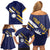 Personalised Happy Nauru Independence Day Family Matching Off Shoulder Short Dress and Hawaiian Shirt Polynesian Pattern