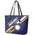 Happy Nauru Independence Day Leather Tote Bag Polynesian Pattern