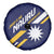 Happy Nauru Independence Day Spare Tire Cover Polynesian Pattern