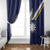 Happy Nauru Independence Day Window Curtain Polynesian Pattern