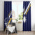 Happy Nauru Independence Day Window Curtain Polynesian Pattern