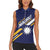 Personalised Happy Nauru Independence Day Women Sleeveless Polo Shirt Polynesian Pattern