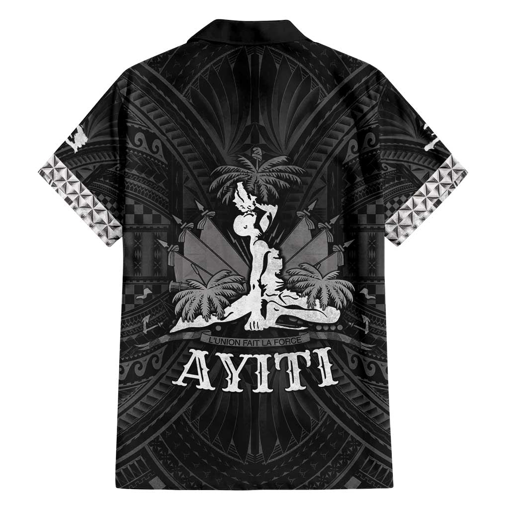 Haiti 1804 Family Matching Long Sleeve Bodycon Dress and Hawaiian Shirt Polynesian Silver Neg Maron