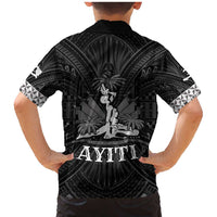 Haiti 1804 Family Matching Mermaid Dress and Hawaiian Shirt Polynesian Silver Neg Maron