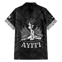 Haiti 1804 Family Matching Short Sleeve Bodycon Dress and Hawaiian Shirt Polynesian Silver Neg Maron