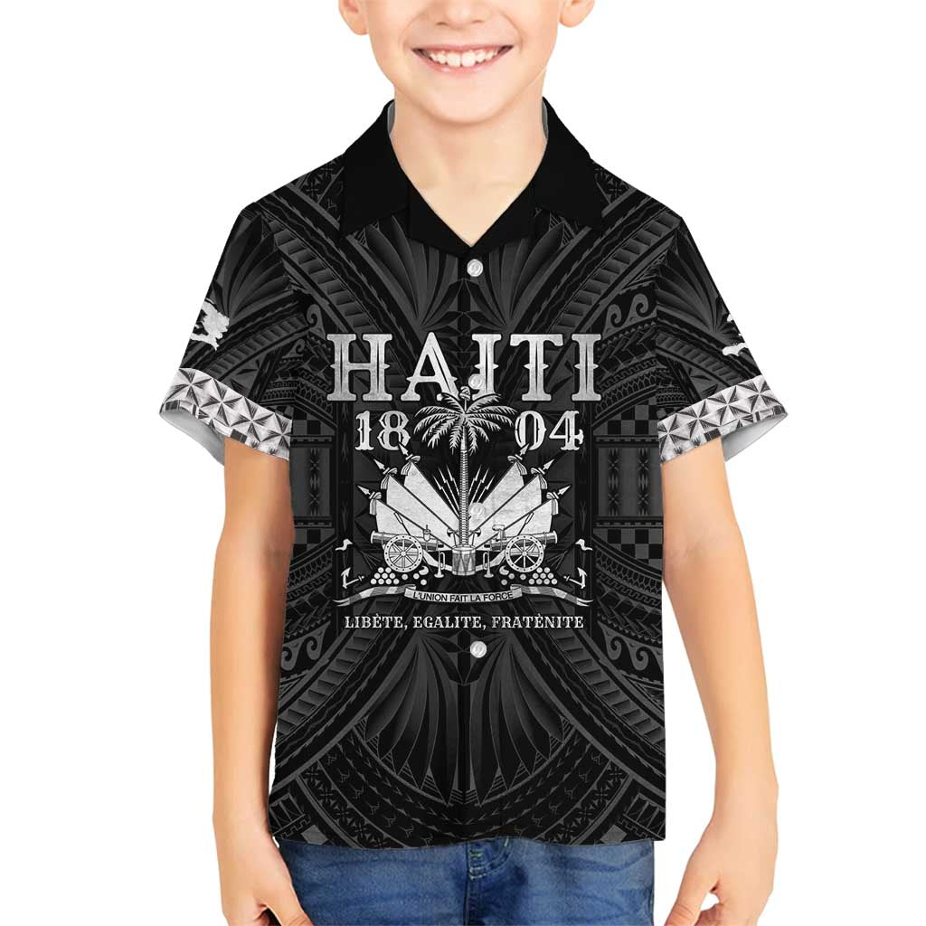 Haiti 1804 Family Matching Summer Maxi Dress and Hawaiian Shirt Polynesian Silver Neg Maron