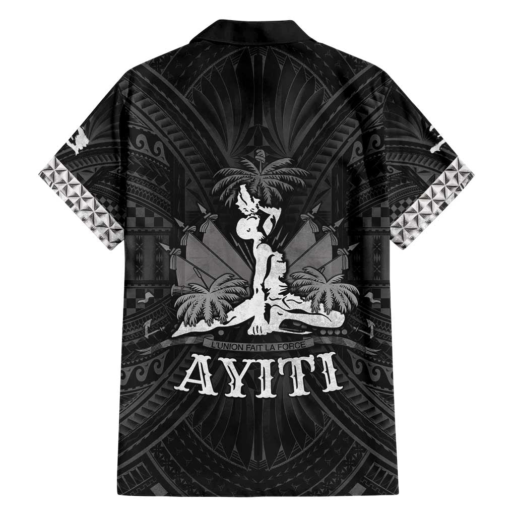 Haiti 1804 Hawaiian Shirt Polynesian Silver Neg Maron