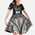 Haiti 1804 Kid Short Sleeve Dress Polynesian Silver Neg Maron