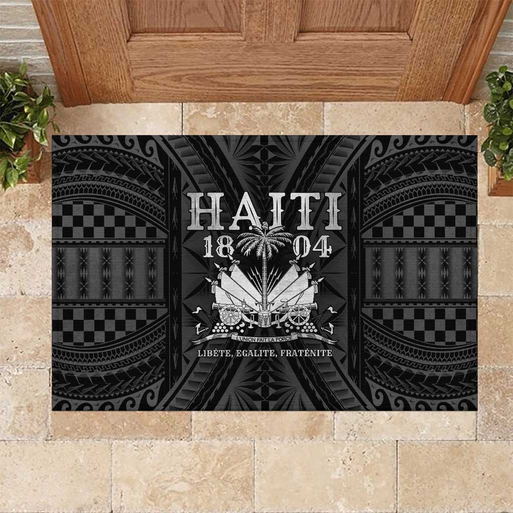 Haiti 1804 Rubber Doormat Polynesian Silver Neg Maron