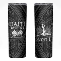Haiti 1804 Skinny Tumbler Polynesian Silver Neg Maron LT05 Silver - Polynesian Pride