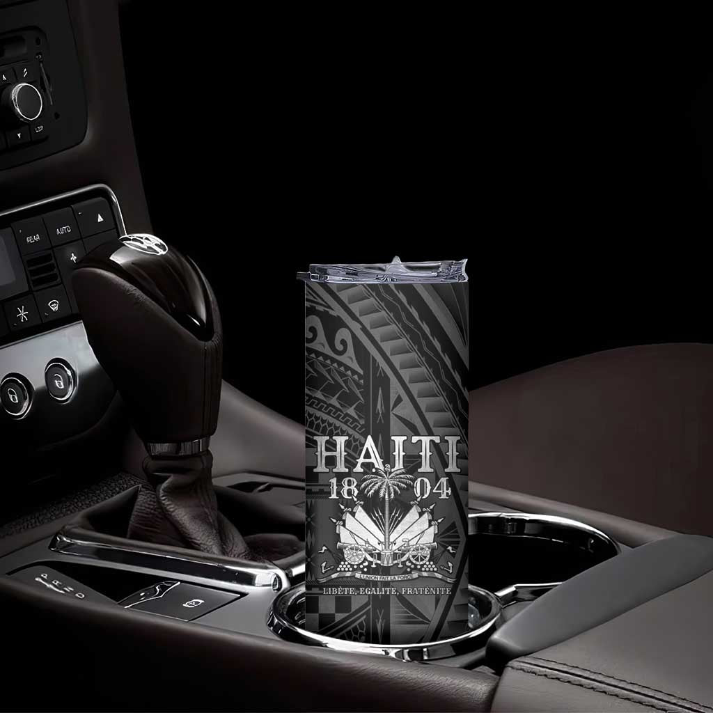 Haiti 1804 Skinny Tumbler Polynesian Silver Neg Maron LT05 - Polynesian Pride