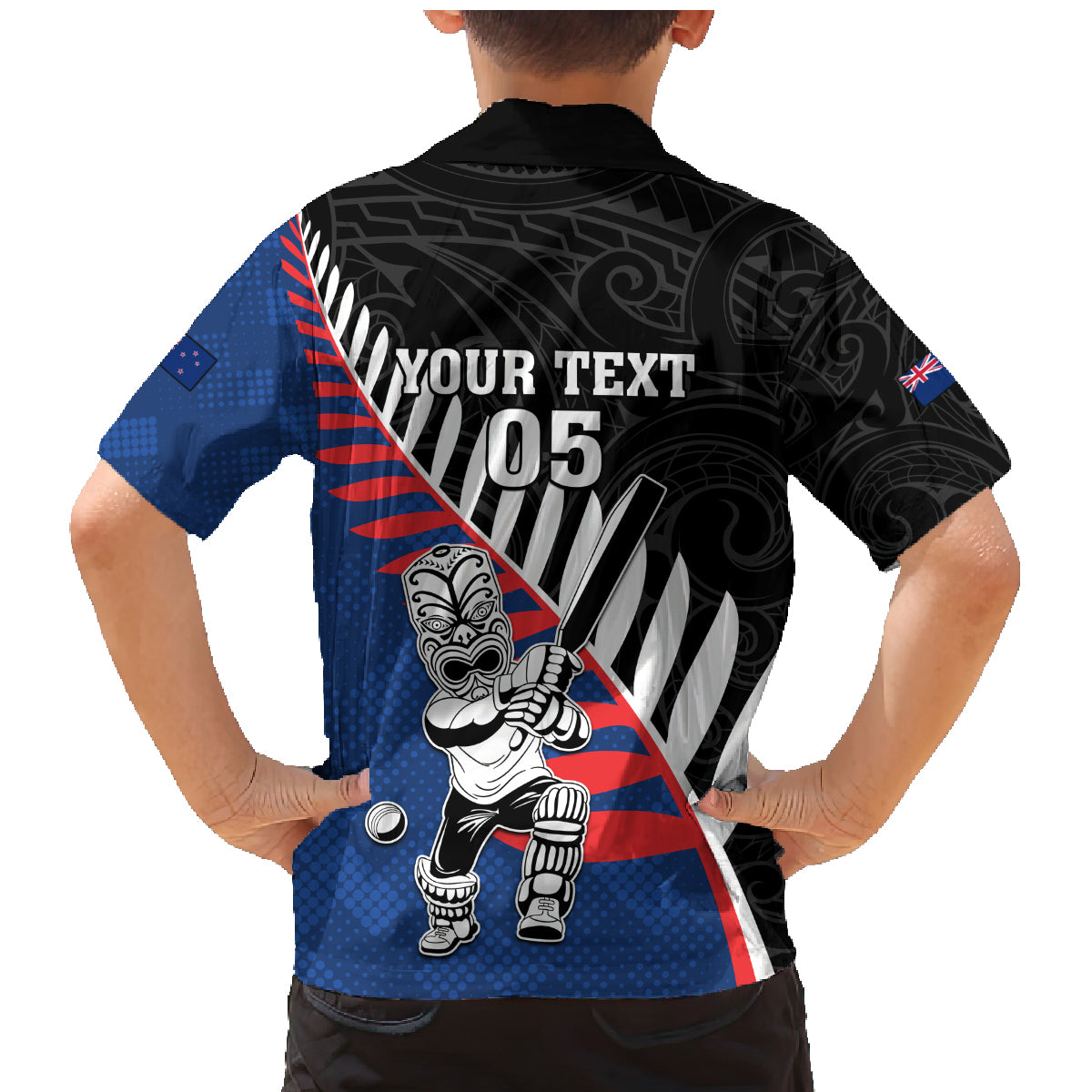 Custom New Zealand Auckland Cricket Family Matching Mermaid Dress and Hawaiian Shirt With Maori Pattern LT05 - Polynesian Pride