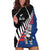 Custom New Zealand Auckland Cricket Hoodie Dress With Maori Pattern