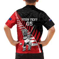 Custom New Zealand Canterbury Cricket Family Matching Off Shoulder Short Dress and Hawaiian Shirt With Maori Pattern LT05 - Polynesian Pride