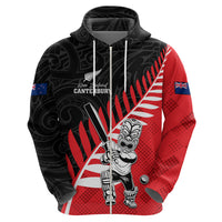 Custom New Zealand Canterbury Cricket Hoodie With Maori Pattern