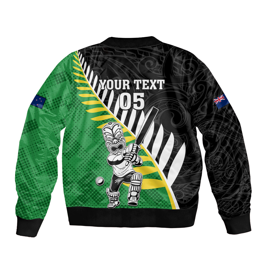 Custom New Zealand Central Districts Cricket Bomber Jacket With Maori Pattern LT05 - Polynesian Pride