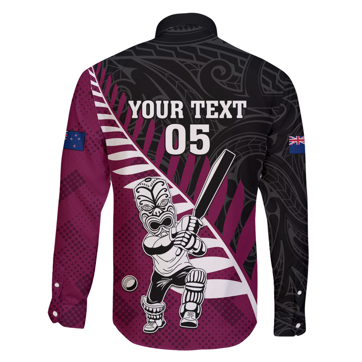 Custom New Zealand Northern Districts Cricket Family Matching Long Sleeve Bodycon Dress and Hawaiian Shirt With Maori Pattern LT05 - Polynesian Pride