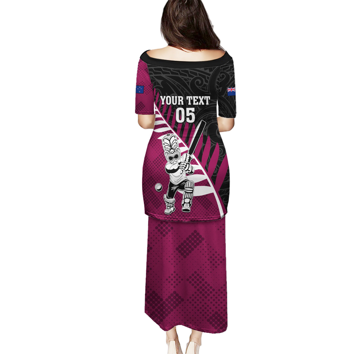 Custom New Zealand Northern Districts Cricket Family Matching Puletasi and Hawaiian Shirt With Maori Pattern LT05 - Polynesian Pride