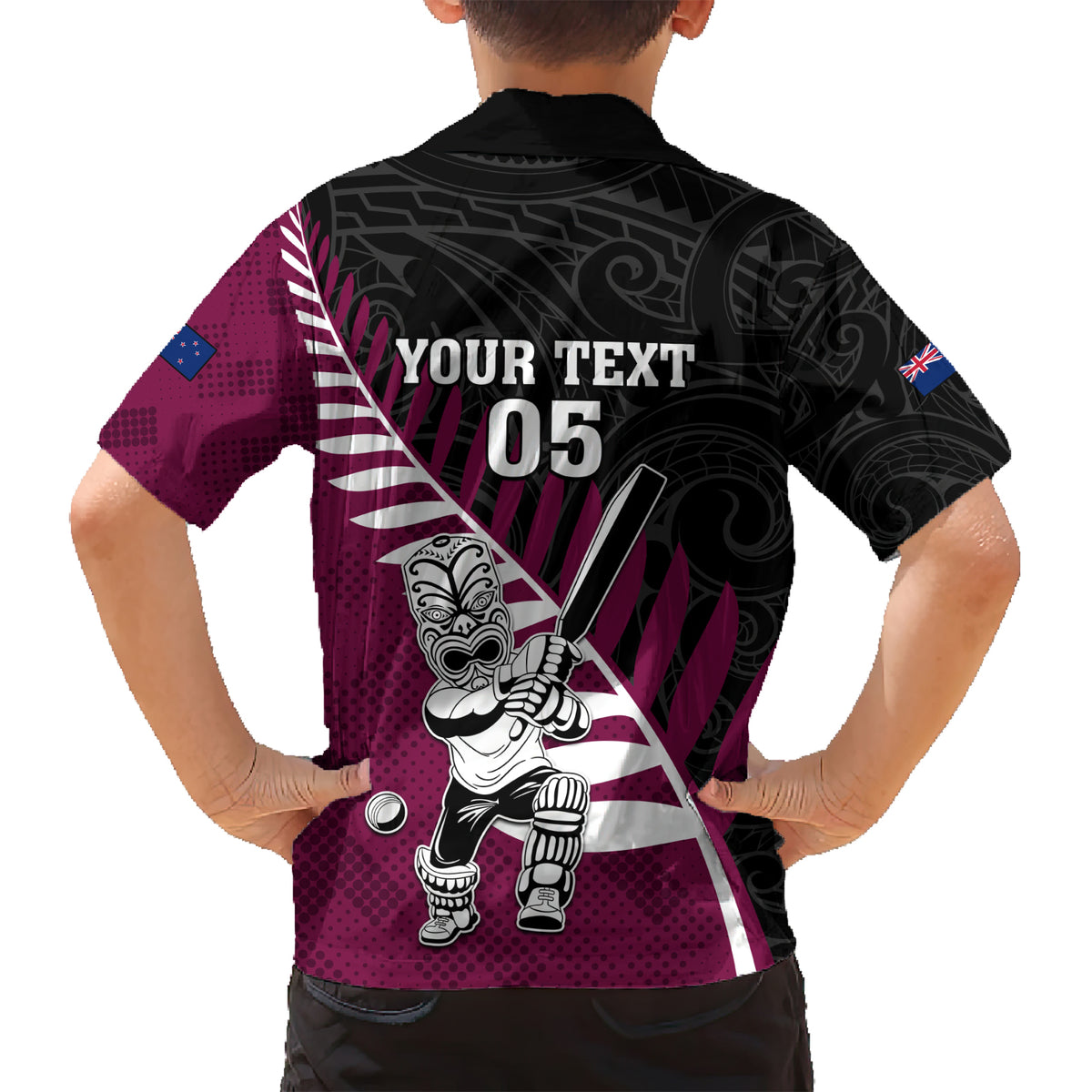 Custom New Zealand Northern Districts Cricket Family Matching Short Sleeve Bodycon Dress and Hawaiian Shirt With Maori Pattern LT05 - Polynesian Pride
