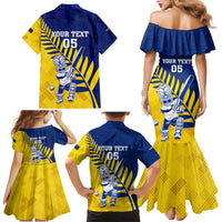 Custom New Zealand Otago Cricket Family Matching Mermaid Dress and Hawaiian Shirt With Maori Pattern LT05 - Polynesian Pride