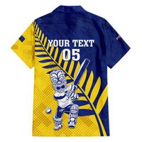 Custom New Zealand Otago Cricket Family Matching Off Shoulder Short Dress and Hawaiian Shirt With Maori Pattern LT05 - Polynesian Pride