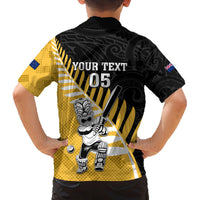 Custom New Zealand Wellington Cricket Family Matching Long Sleeve Bodycon Dress and Hawaiian Shirt With Maori Pattern LT05 - Polynesian Pride