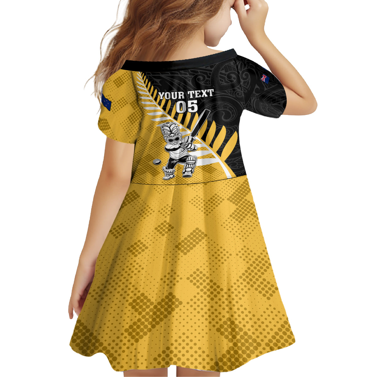 Custom New Zealand Wellington Cricket Family Matching Long Sleeve Bodycon Dress and Hawaiian Shirt With Maori Pattern LT05 - Polynesian Pride