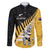 Custom New Zealand Wellington Cricket Family Matching Long Sleeve Bodycon Dress and Hawaiian Shirt With Maori Pattern