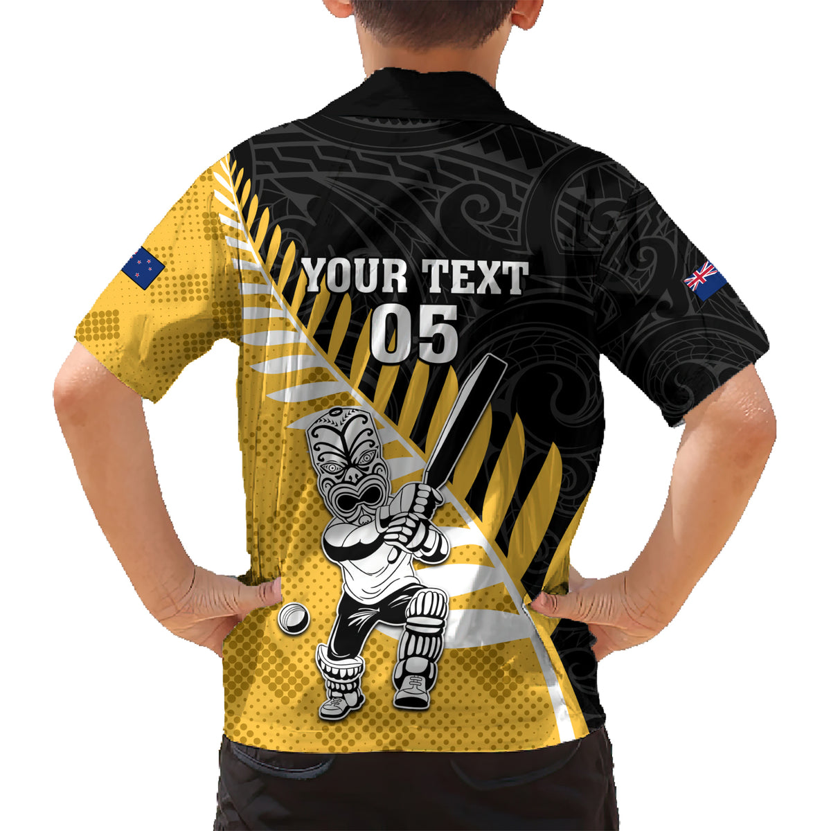 Custom New Zealand Wellington Cricket Family Matching Short Sleeve Bodycon Dress and Hawaiian Shirt With Maori Pattern LT05 - Polynesian Pride