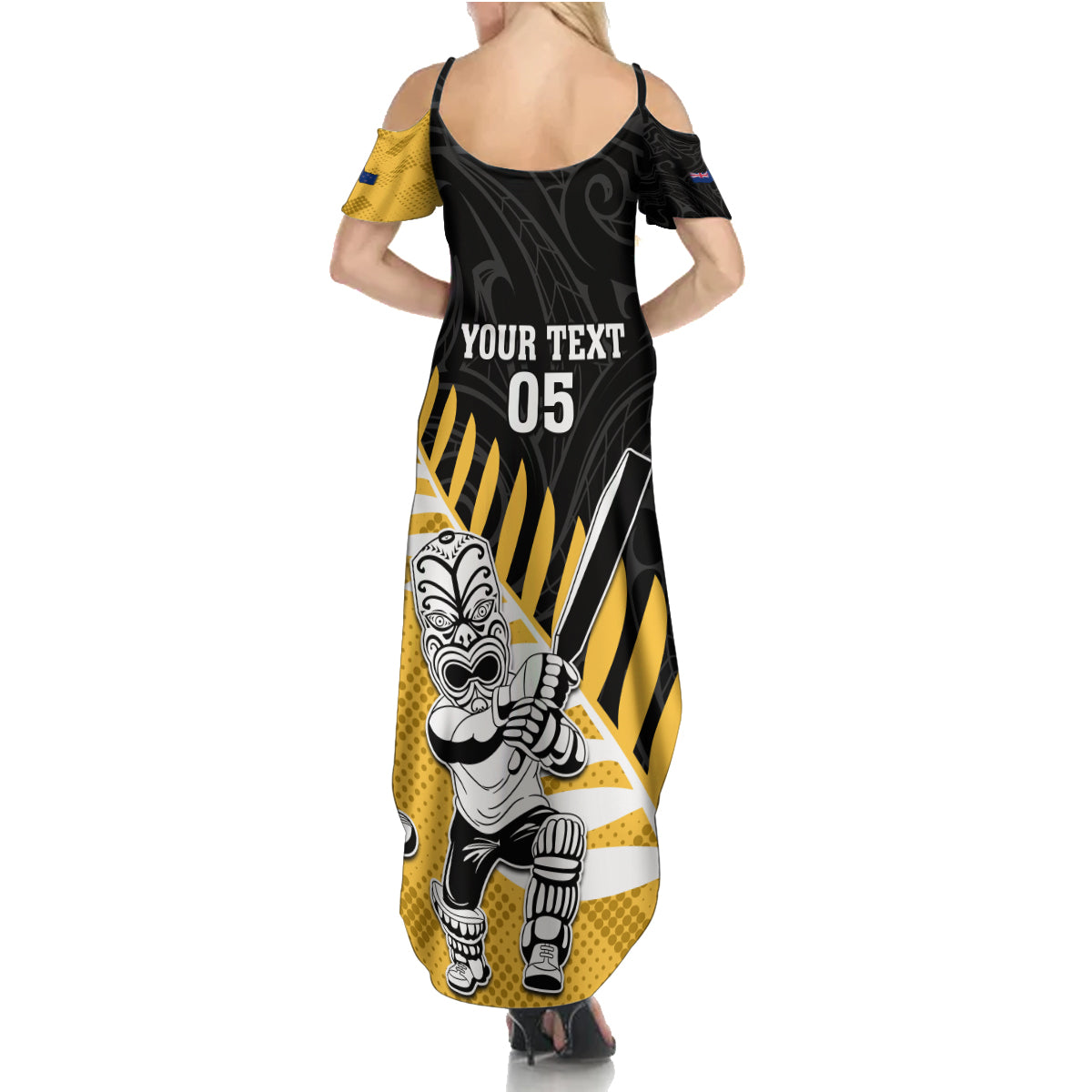 Custom New Zealand Wellington Cricket Family Matching Summer Maxi Dress and Hawaiian Shirt With Maori Pattern