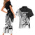 Custom New Zealand Cricket Couples Matching Short Sleeve Bodycon Dress and Hawaiian Shirt With Maori Pattern