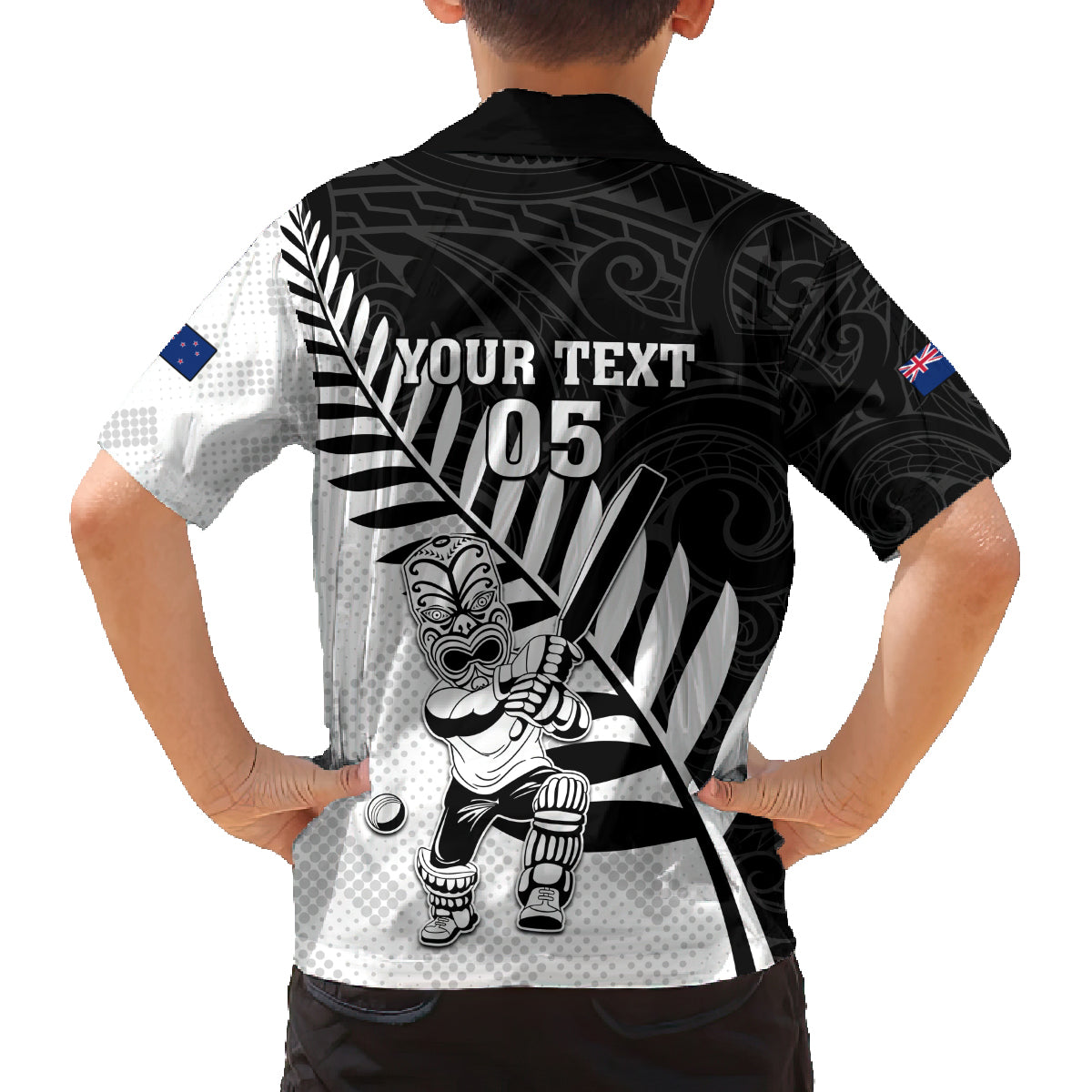 Custom New Zealand Cricket Family Matching Long Sleeve Bodycon Dress and Hawaiian Shirt With Maori Pattern LT05 - Polynesian Pride