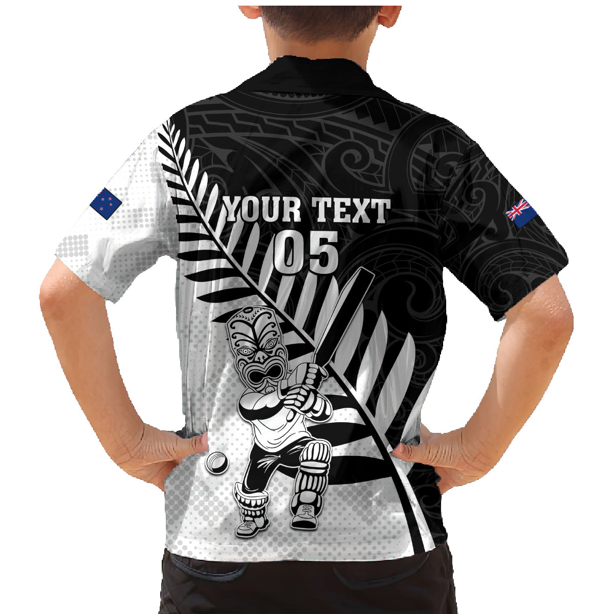 Custom New Zealand Cricket Family Matching Mermaid Dress and Hawaiian Shirt With Maori Pattern LT05 - Polynesian Pride
