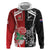 New Zealand And England Rugby Custom Zip Hoodie Maori Tiki With Red Rose Together