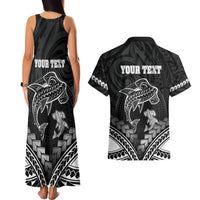 Personalised Happy Father's Day Couples Matching Tank Maxi Dress and Hawaiian Shirt I Love You Dad Polynesian Style LT05 - Polynesian Pride
