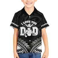 Personalised Happy Father's Day Hawaiian Shirt I Love You Dad Polynesian Style