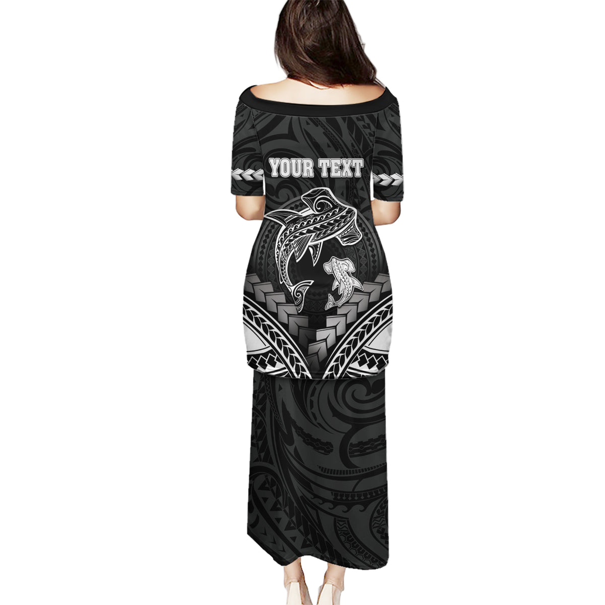 Personalised Happy Father's Day Puletasi I Love You Dad Polynesian Style