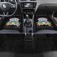 Guam Chamorro Car Mats Tribal Latte Stone With Dolphins Black