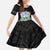 Guam Chamorro Family Matching Mermaid Dress and Hawaiian Shirt Tribal Latte Stone With Dolphins Black