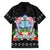 Guam Chamorro Family Matching Tank Maxi Dress and Hawaiian Shirt Tribal Latte Stone With Dolphins Black