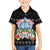 Guam Chamorro Family Matching Tank Maxi Dress and Hawaiian Shirt Tribal Latte Stone With Dolphins Black