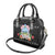 Guam Chamorro Shoulder Handbag Tribal Latte Stone With Dolphins Black